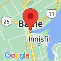 Map of Barrie, ON CA